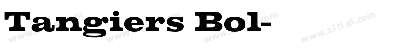 Tangiers Bol字体转换